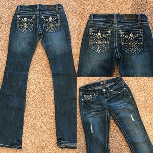 Rhinestone studded Boot Cut Jeans